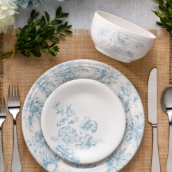 Alternative view of Fiesta Dinnerware - Botanical Floral Sky Bistro Coupe 5 1/2 Inch Cereal Bowl 22 OZ