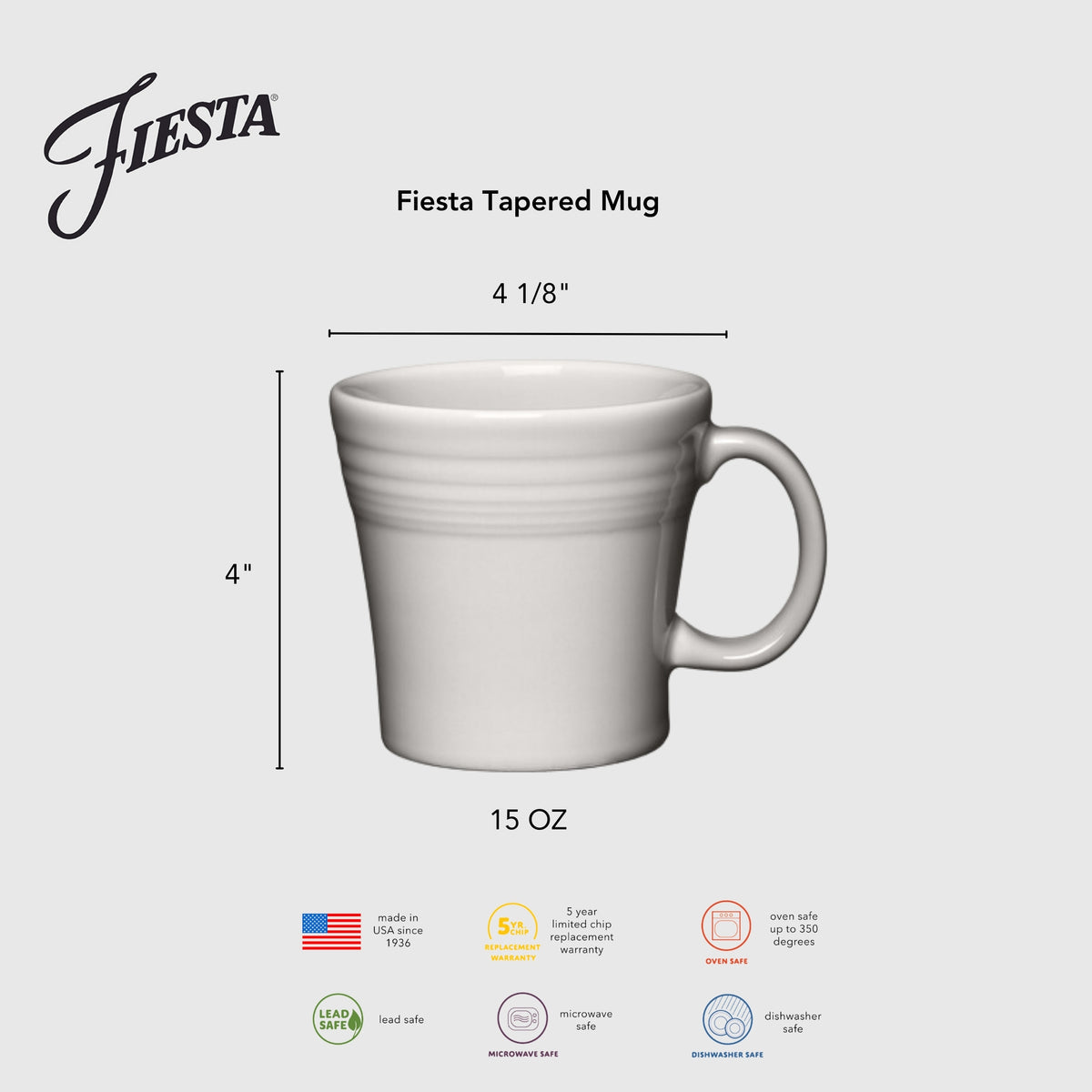 Fiesta Dinnerware - Mixed Sunset Horizon 15 OZ Set of 4 Mixed Tapered Mug Set - Image 2