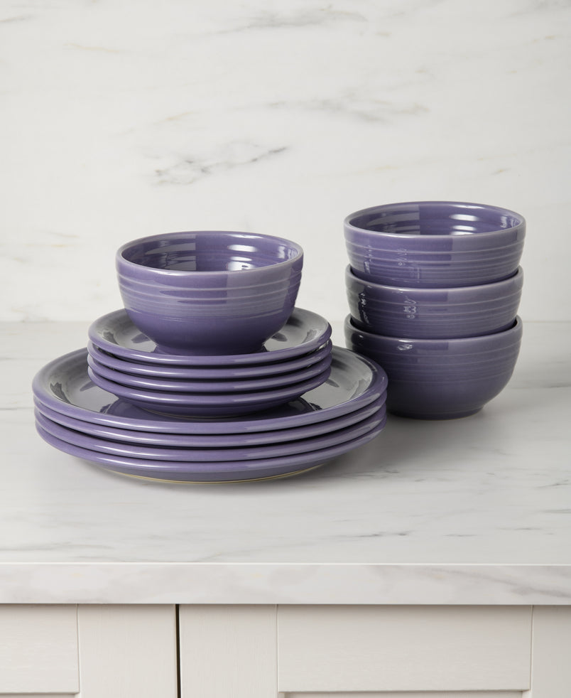 Fiesta Dinnerware - Lavender Bistro Coupe 12-Piece Dinnerware Set, Service for 4 - Image 2