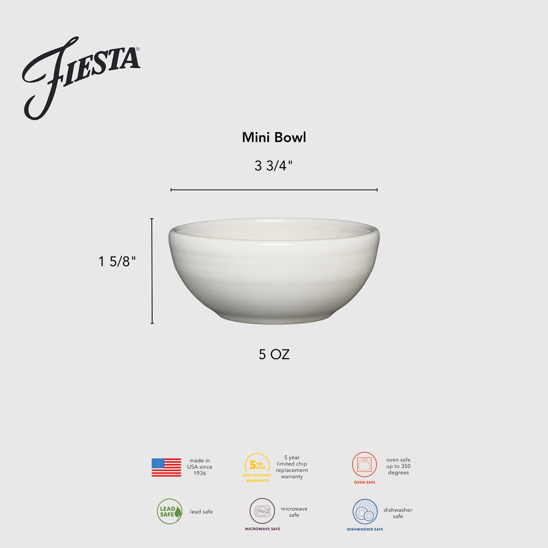 Fiesta Dinnerware - 3 3/4 Inch Mini Bowl 5 OZ Foundry - Image 2