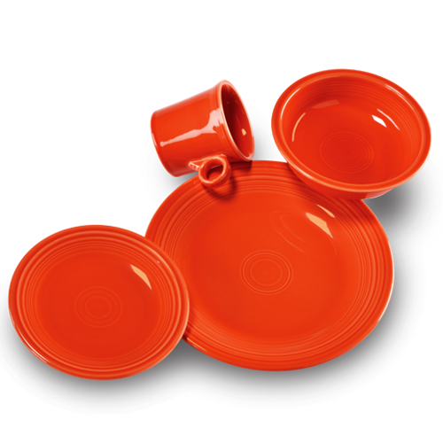 Fiesta Dinnerware - Classic Rim 4-Piece Place Setting, Service for 1 - Image 5