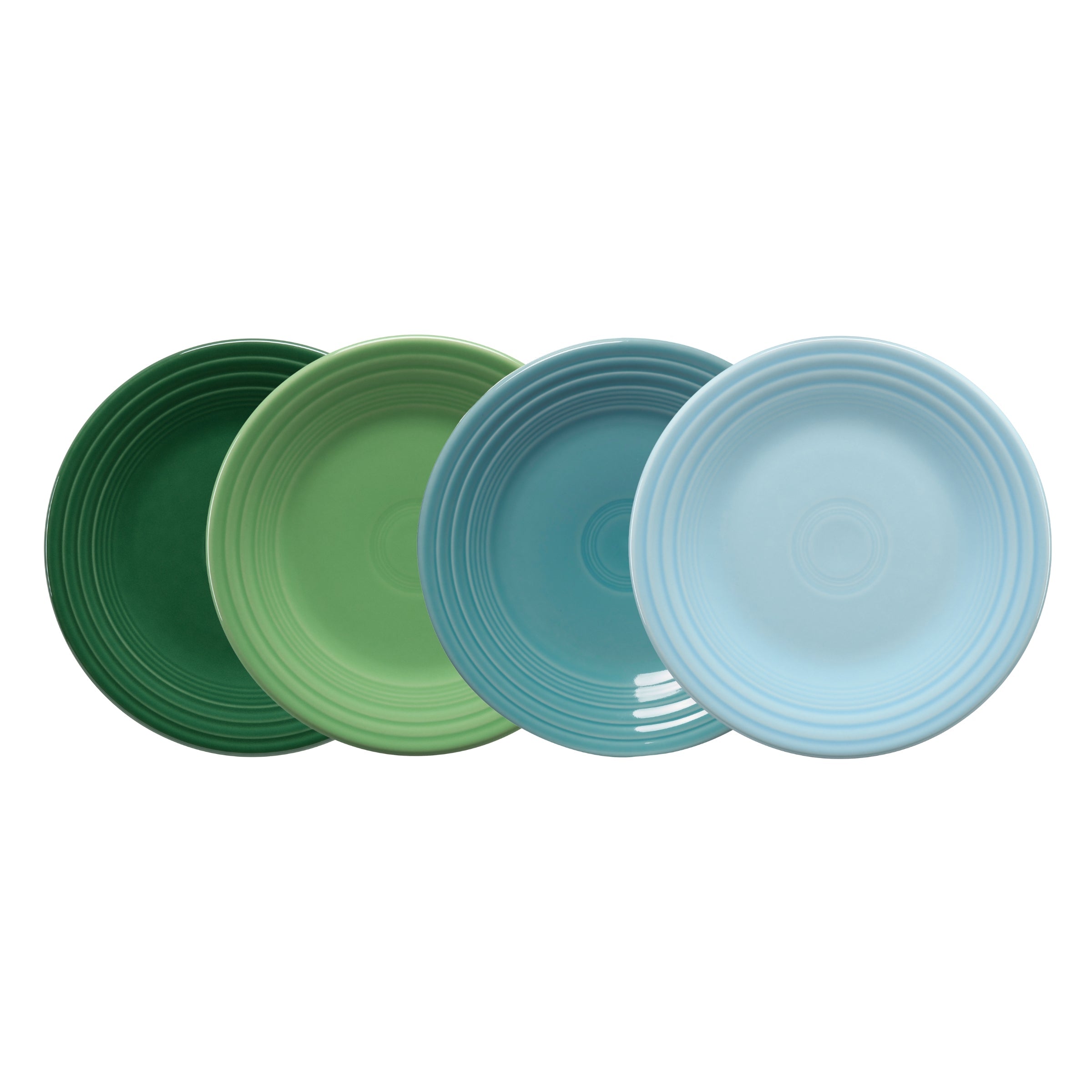 Fiesta Dinnerware - Mixed Aegean Classic Rim 9 Inch Luncheon Plate, Set of 4