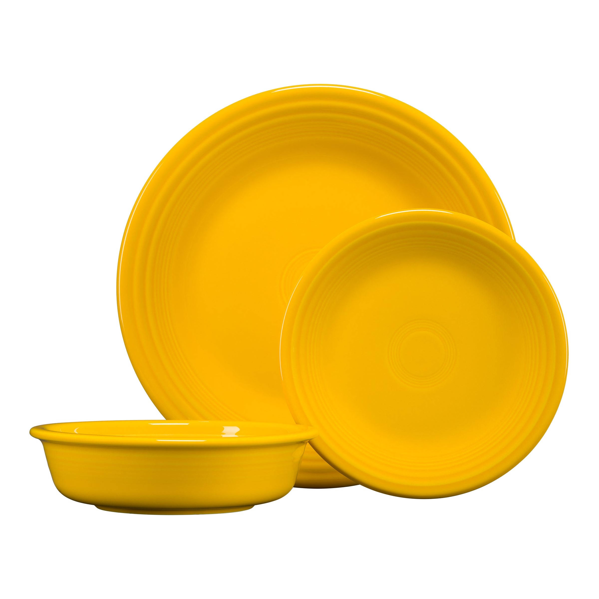 Fiesta Dinnerware - Classic Rim 3-Piece Place Setting, Service for 1 - Image 8