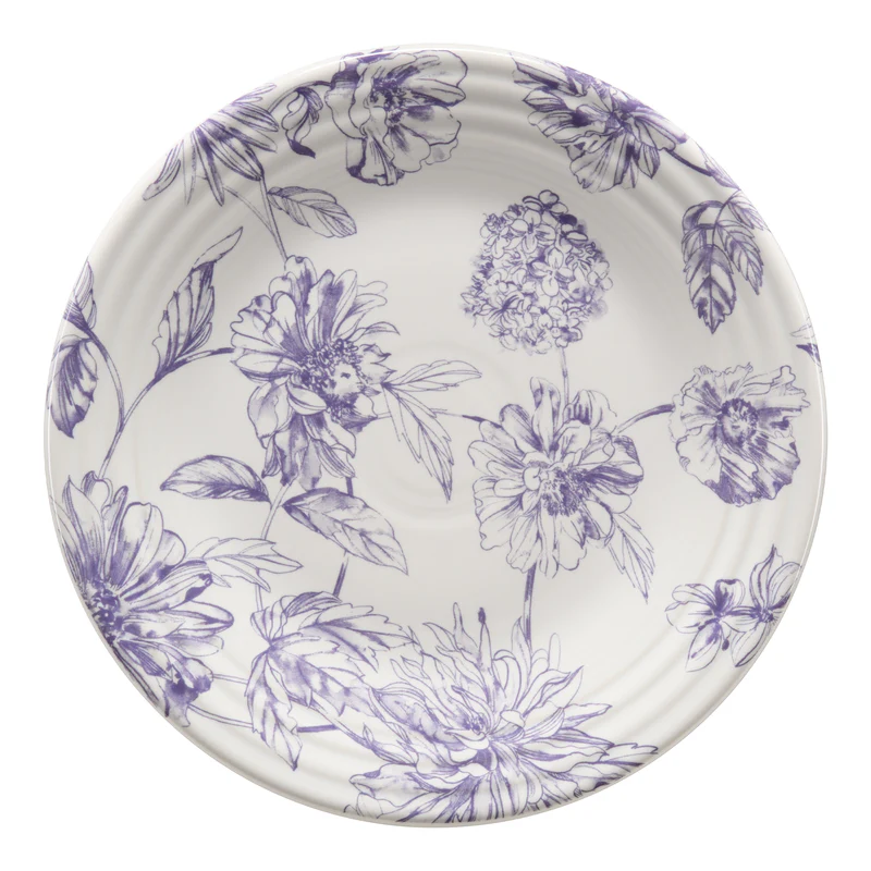 Botanical Floral Lavender Classic Rim 9 Inch Luncheon Plate