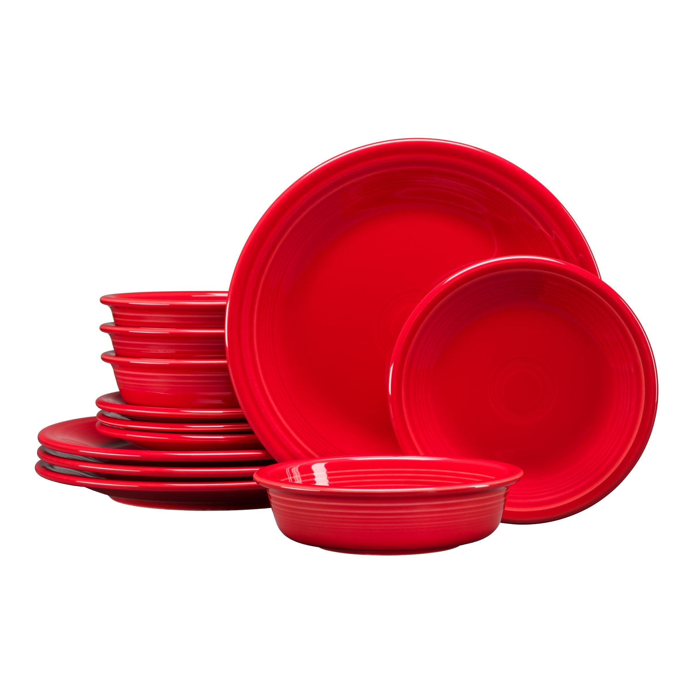 Fiesta Dinnerware - Classic Rim 12-Piece Dinnerware Set, Service for 4 - Image 5