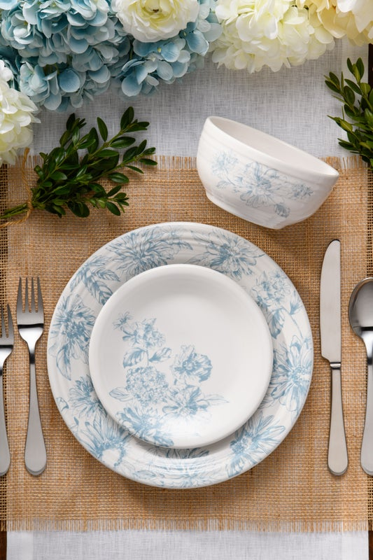 Fiesta Dinnerware - Botanical Floral Sky Classic Bistro 3-Piece Place Setting, Service For 1 - Image 2