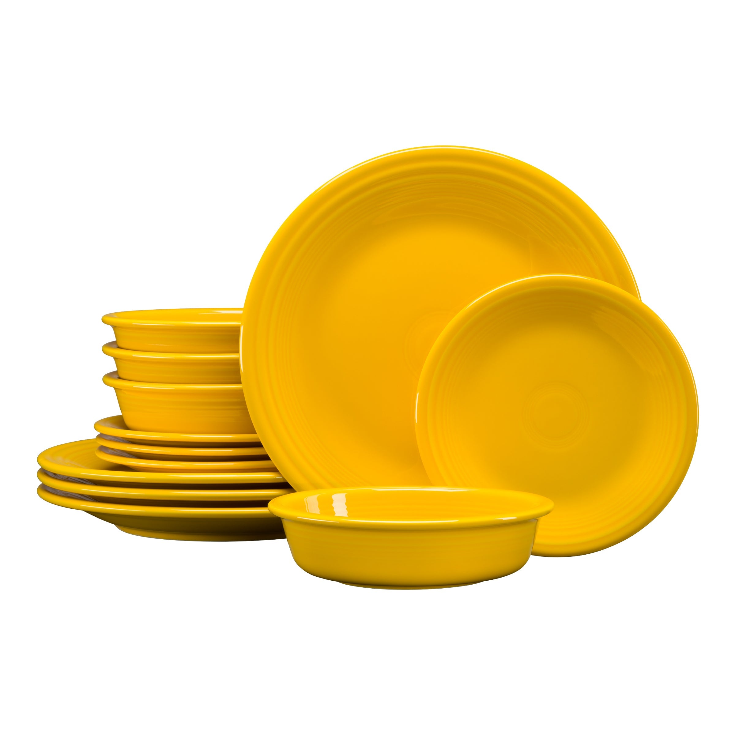 Fiesta Dinnerware - Classic Rim 12-Piece Dinnerware Set, Service for 4 - Image 3