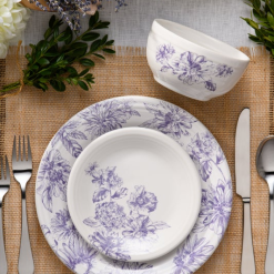 Alternative view of Fiesta Dinnerware - Botanical Floral Lavender Classic Rim 10 1/2 Inch Dinner Plate