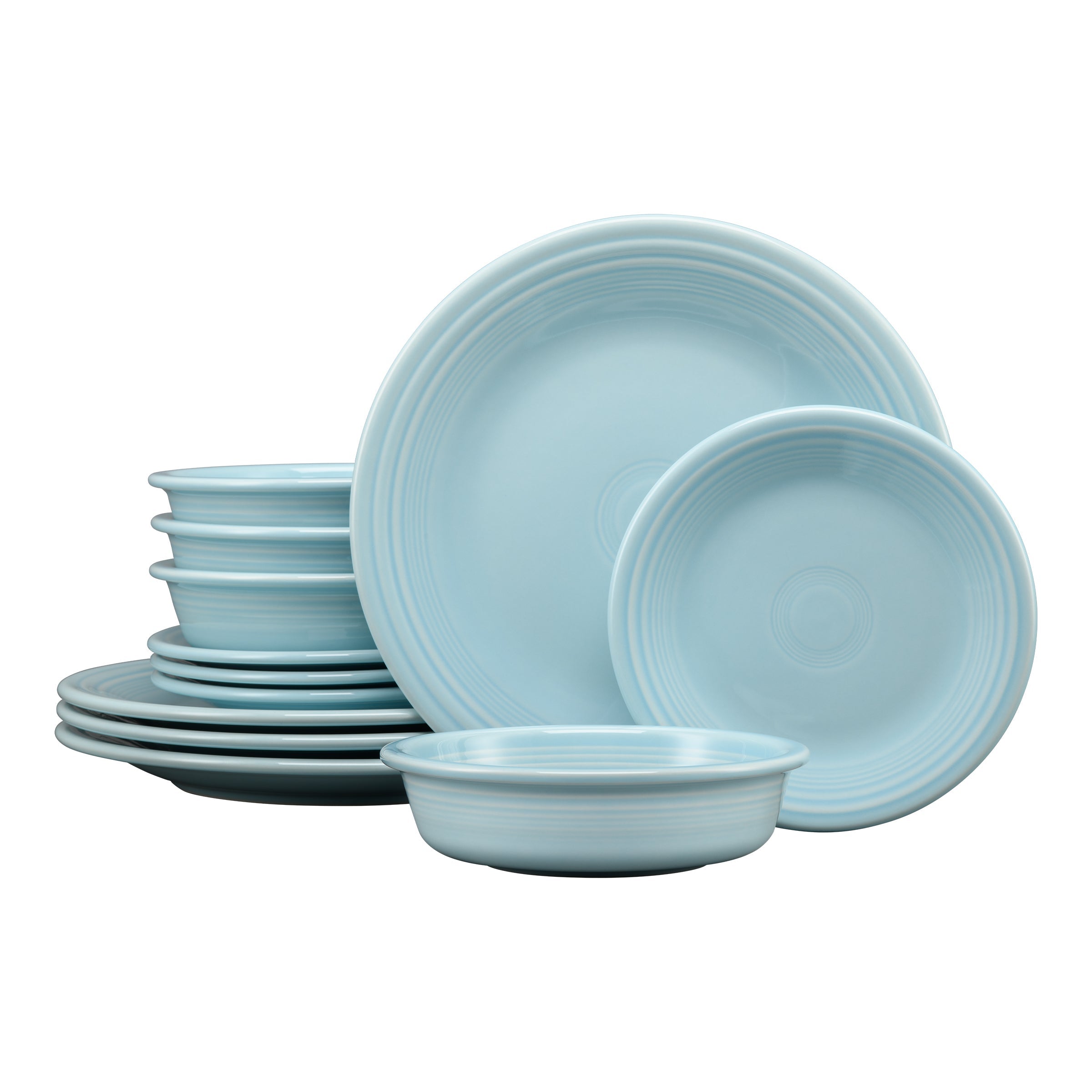 Fiesta Dinnerware - Classic Rim 12-Piece Dinnerware Set, Service for 4