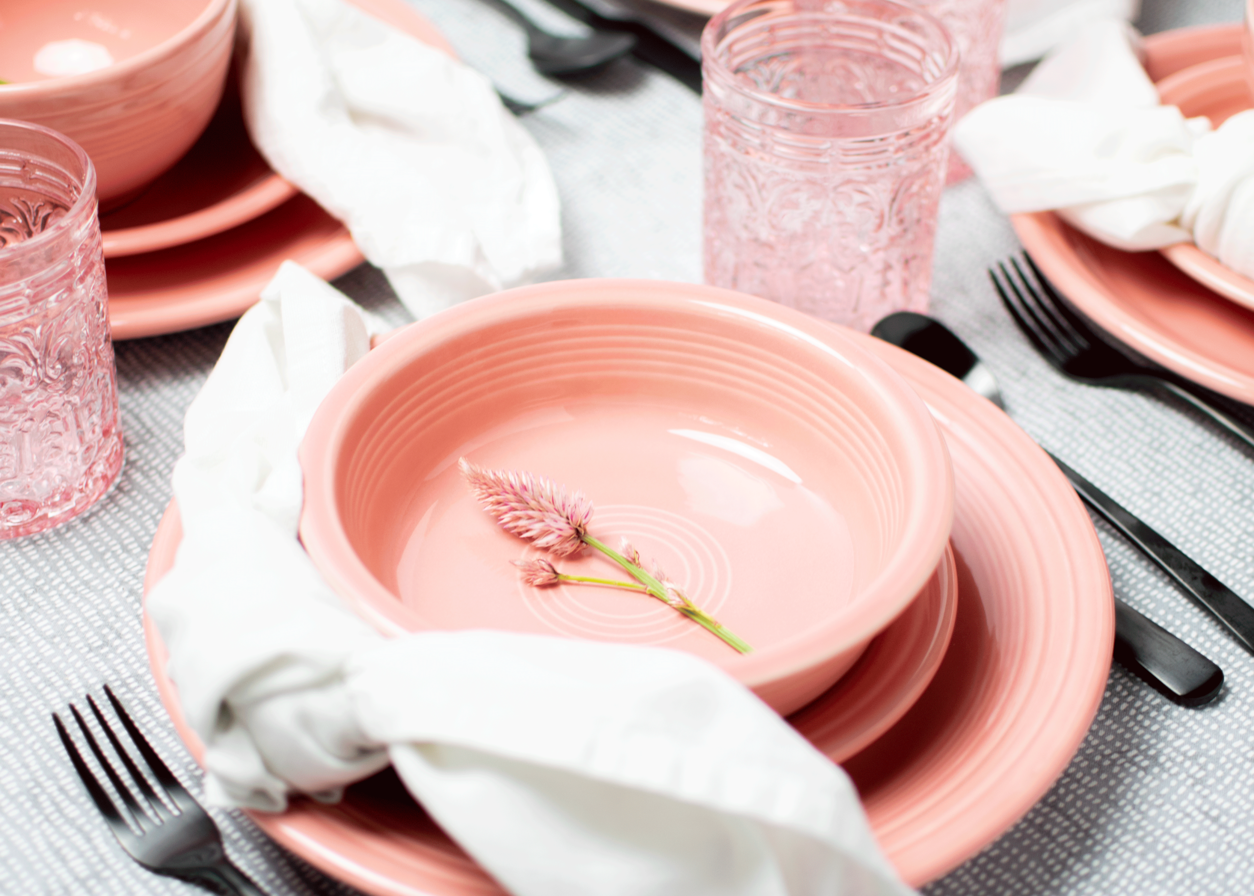 Fiesta Dinnerware - Classic Rim 3-Piece Place Setting, Service for 1 - Image 3