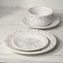 Alternative view of Fiesta Dinnerware - White Snowflake Classic Rim 10 1/2 Inch Dinner Plate