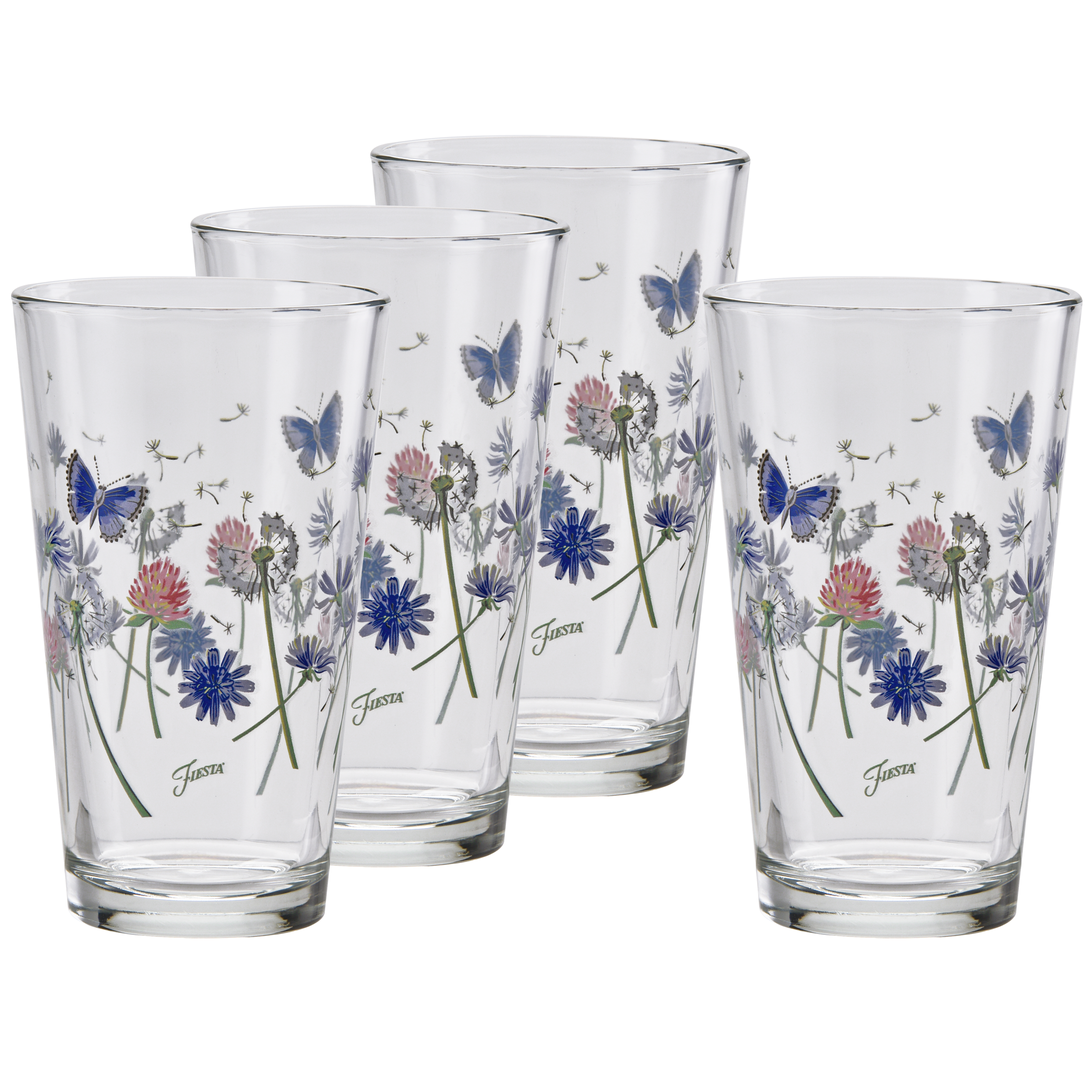Fiesta Dinnerware - Breezy Floral 16 oz. Cooler Glass - Set of 4