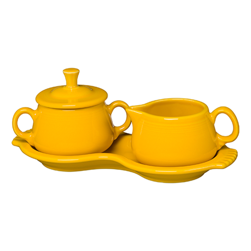 Fiesta Dinnerware - New Retired 4-Piece Sugar Bowl and Creamer Set with Tray - Image 2
