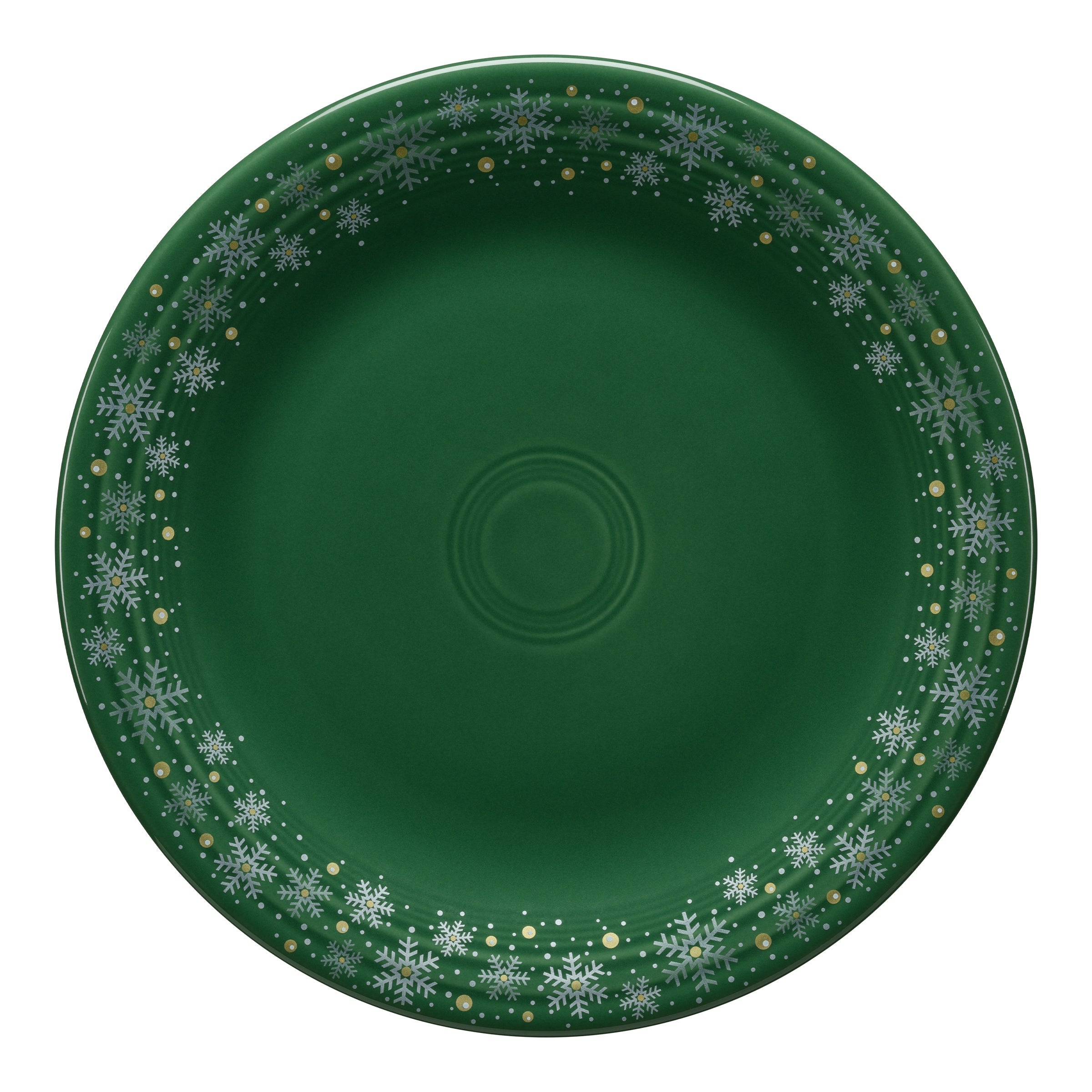 Fiesta Dinnerware - Jade Snowflake Classic Rim 10 1/2 Inch Dinner Plate